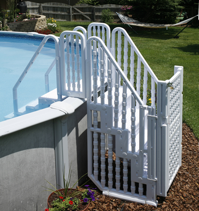 easy pool step with gate